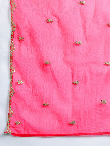 Ethnic Motifs Embroidered Sequinned Kurta With Trousers & Dupatta