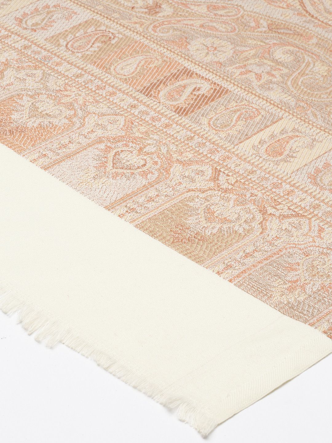 Dhiyona PA Woman Off- White Woven Design Jamawar Shawl