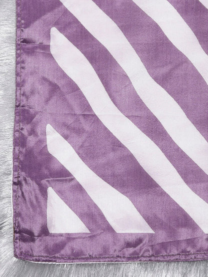 Dhiyona VA Women's Purple Bandhani Printed Kurta with Trousers & With Dupatta