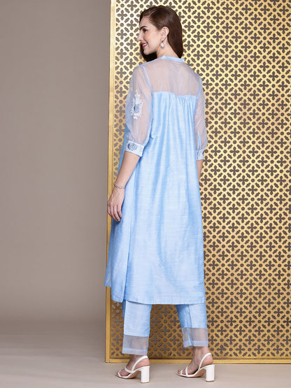 Dhiyona PD Women Regular Thread Work Jashn Kurta With Trousers