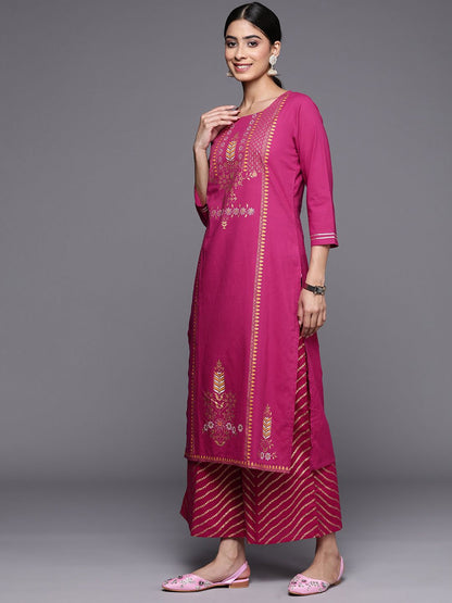 Dhiyona VA Women'sFloral Printed Regular Kurta With Palazzos & Dupatta