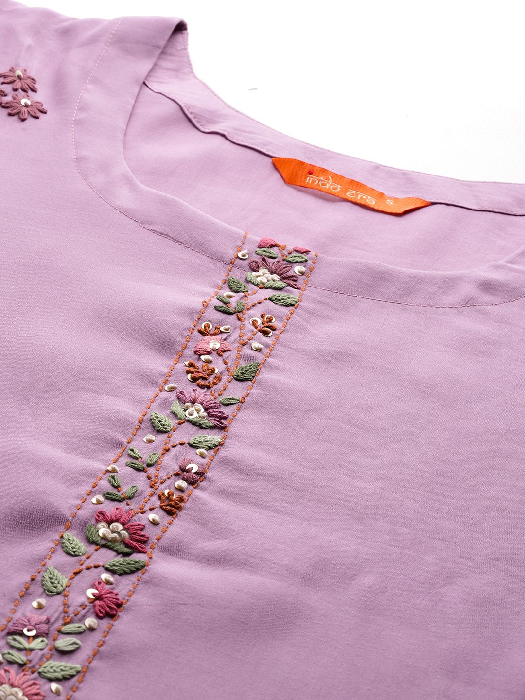 Floral Embroidered Kurta with Trousers & Dupatta