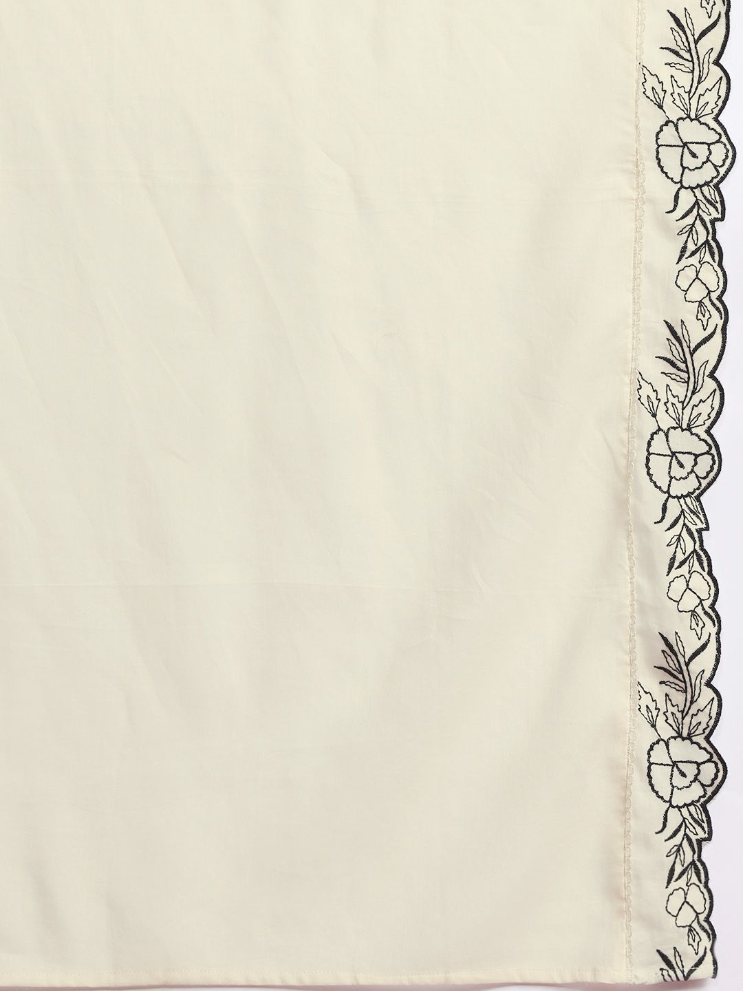 Floral Embroidered Thread Work Pure Cotton Kurta with Trousers & With Dupatta