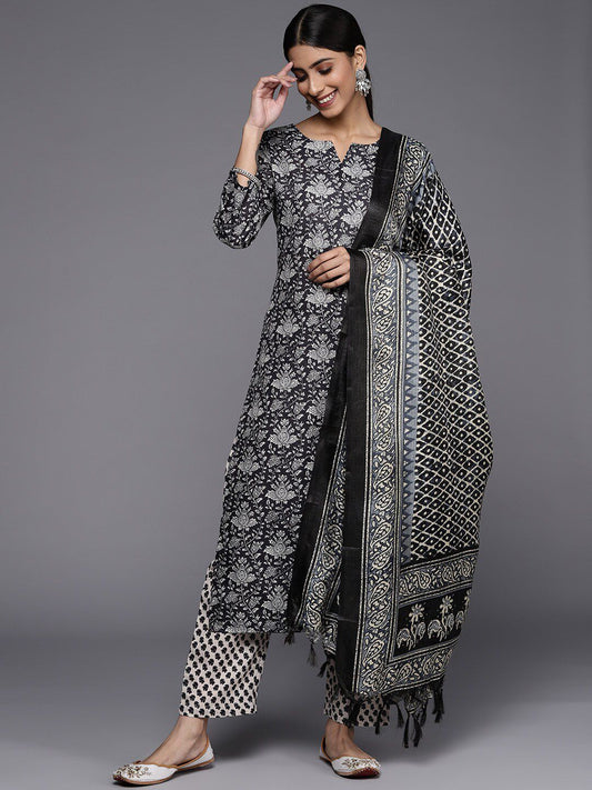 Dhiyona VA Women's Digital Winter Printed Kurta Palazzo &Dupatta