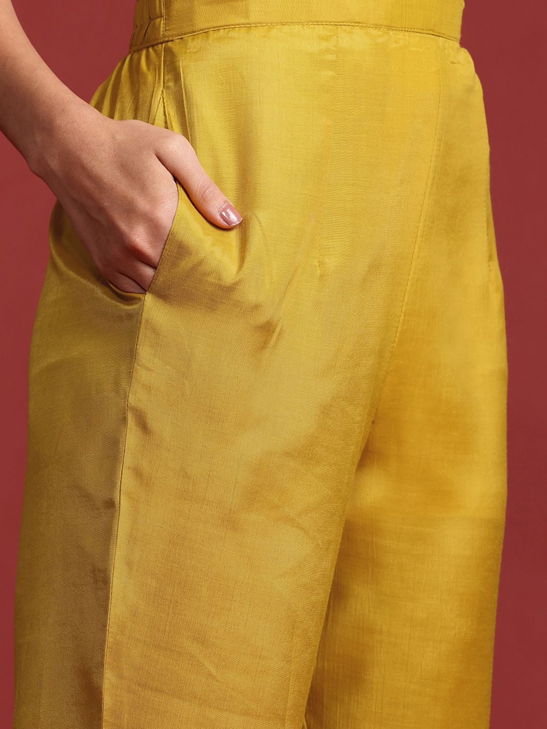 Dhiyona IE Floral Embroidered Sequinned Kurta With Trousers & Dupatta