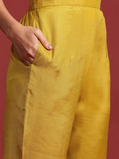Dhiyona IE Floral Embroidered Sequinned Kurta With Trousers & Dupatta