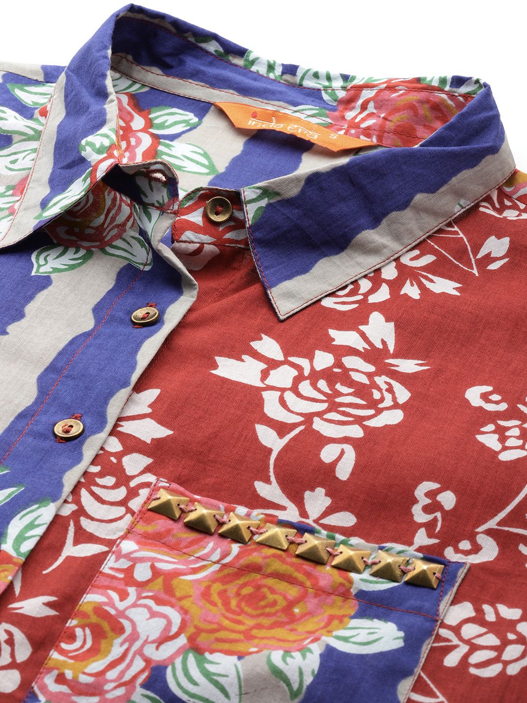 Women Floral Printed Regular Pure Cotton Kurta with Trousers