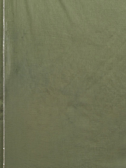 Women Green & White Bandhani Print Gotta Patti Kurta with Sharara & With Dupatta