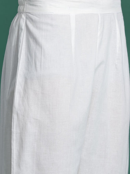 Floral Printed Empire Pure Cotton Kurta with Trousers & Dupatta