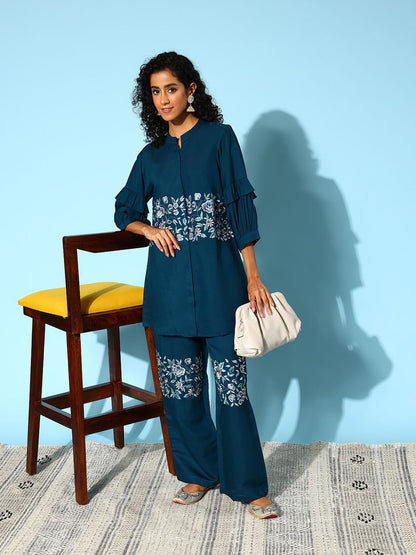 Dhiyona IE Women Embroidered Co-Ords Set