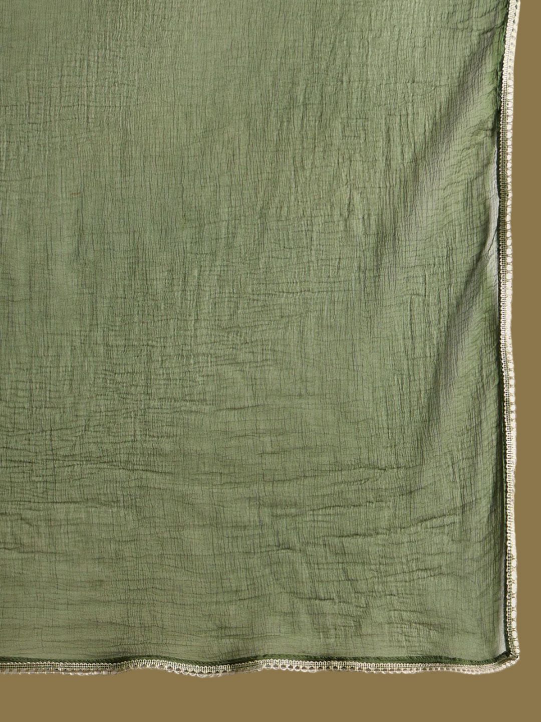 Ethnic Motifs Zari Embroidered Kurta with Trouser & Dupatta