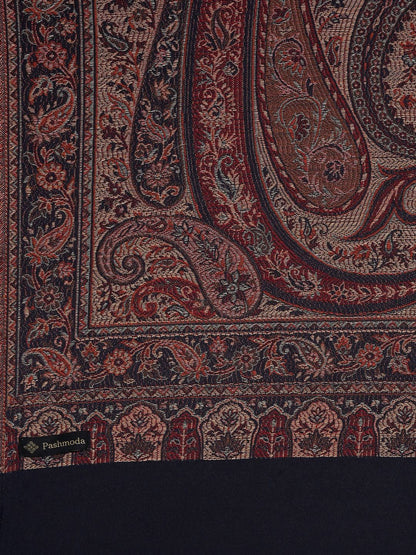 Dhiyona PA Women Blue And Red Woven Design Shawl