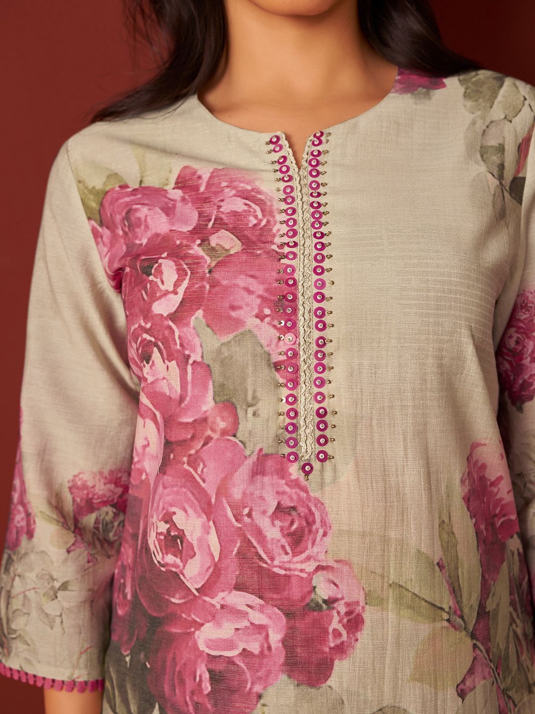 Dhiyona IE Women Floral Printed Kurta with Trousers & Dupatta