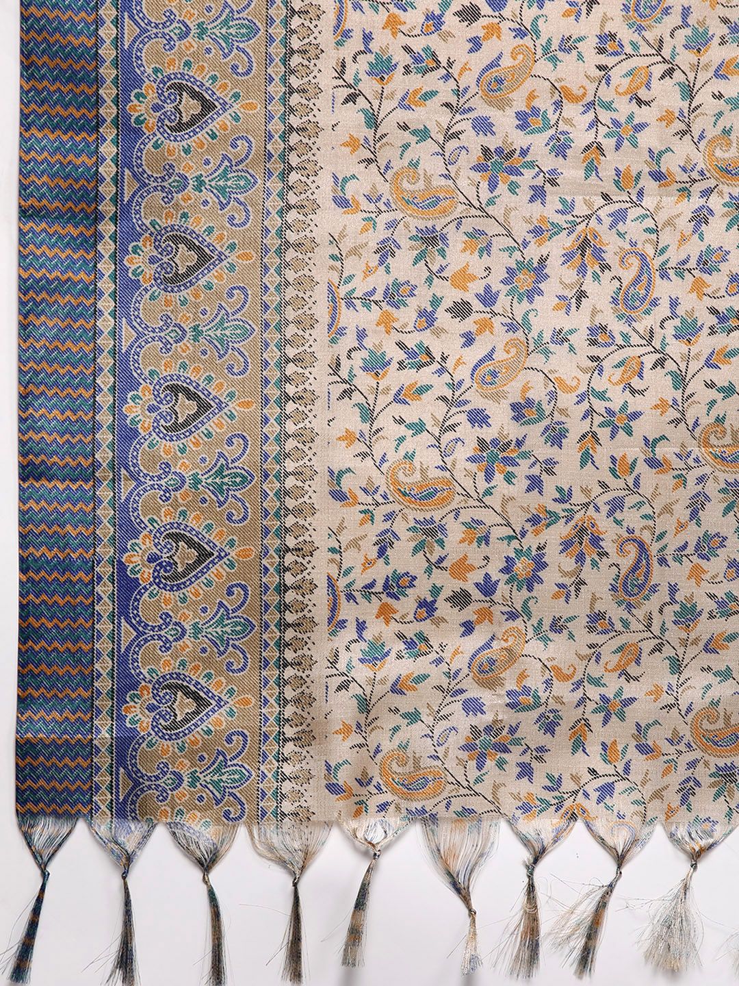 Dhiyona VA Women'sPlus Size Embroidered Thread Work Kurta with Trousers & Dupatta