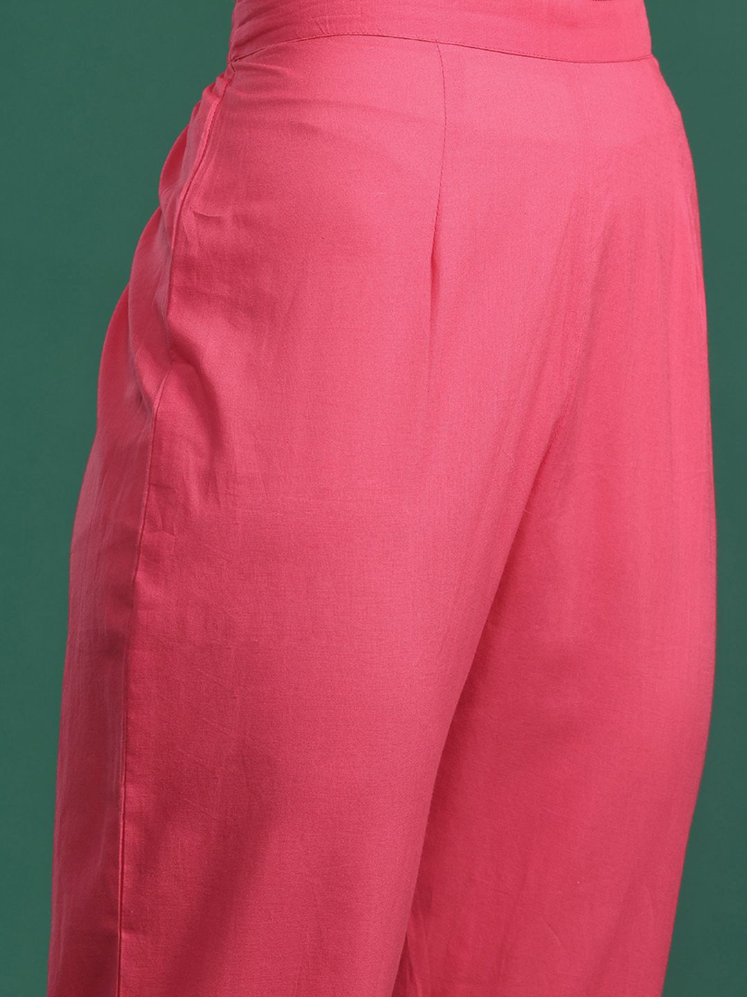 Ethnic Motifs Pure Cotton Kurta with Trousers & Dupatta