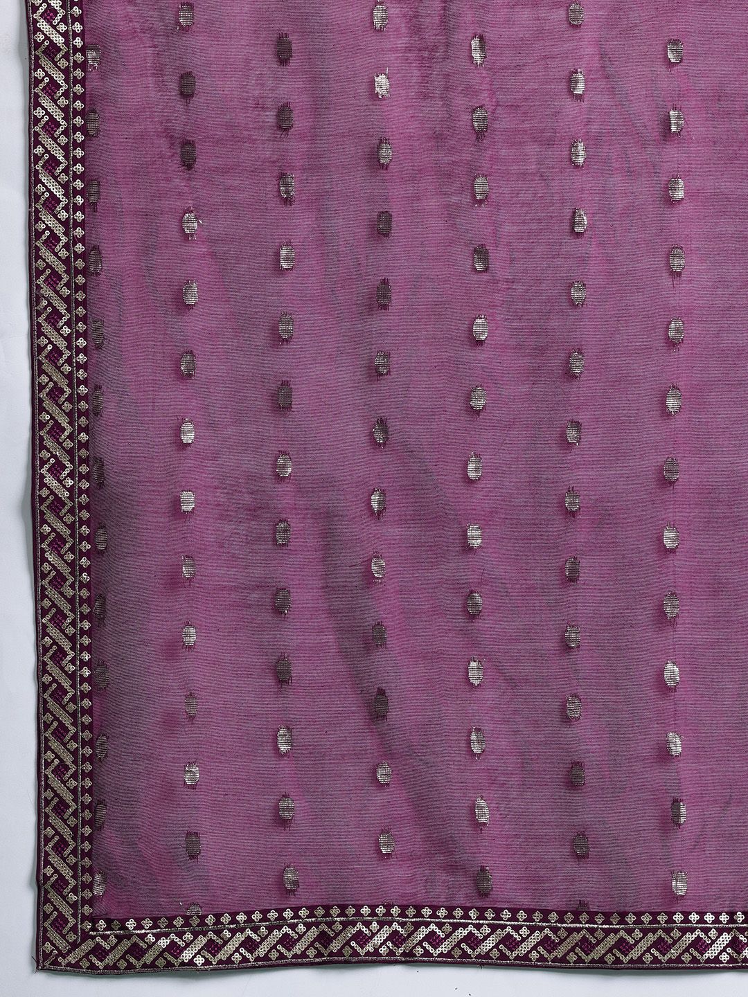 Ethnic Motifs Embroidered Sequinned Kurta with Trousers & With Dupatta