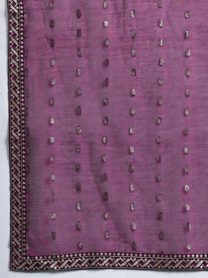 Ethnic Motifs Embroidered Sequinned Kurta with Trousers & With Dupatta