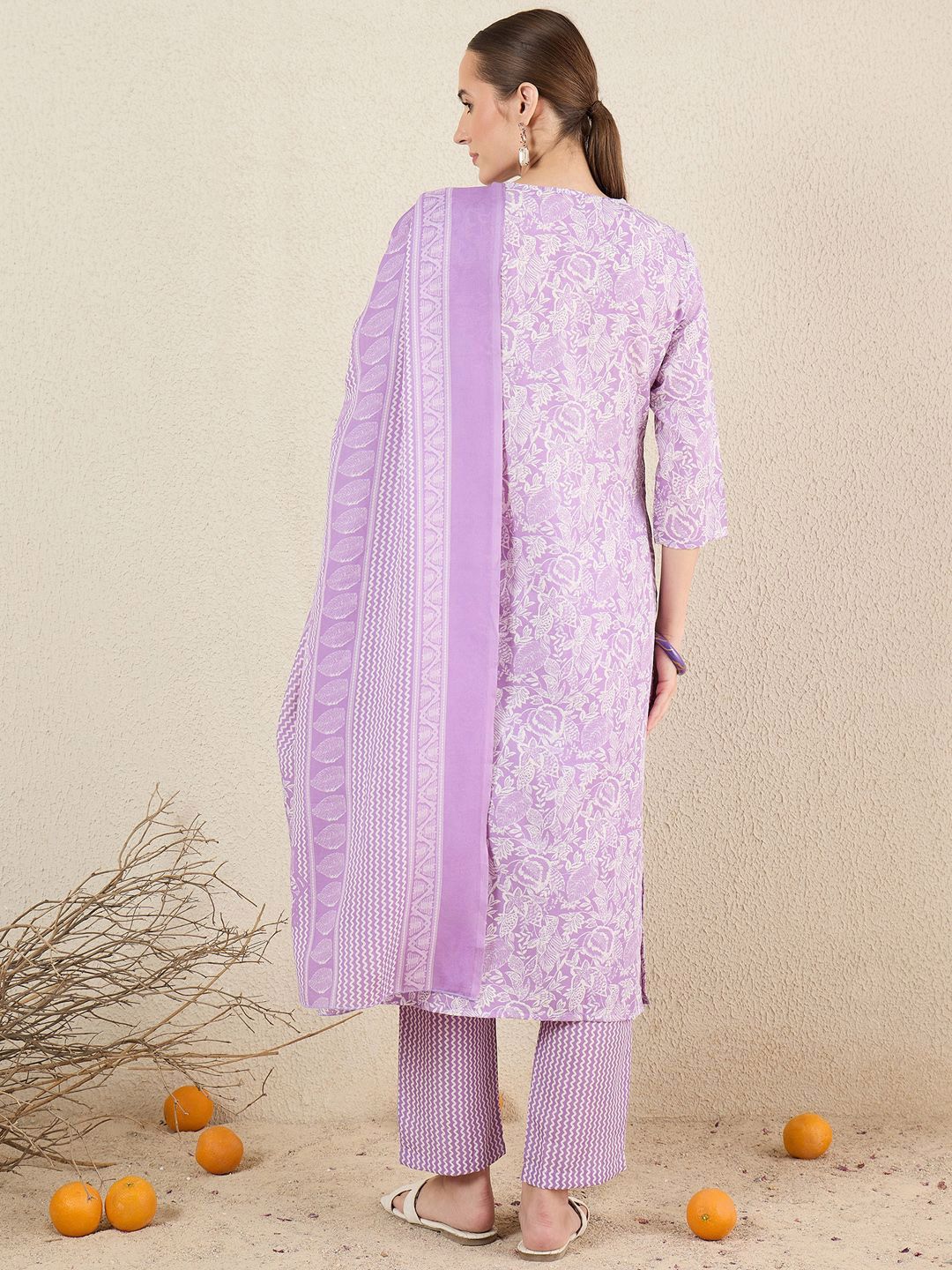 Women Floral Printed Kurta with Trousers & Dupatta