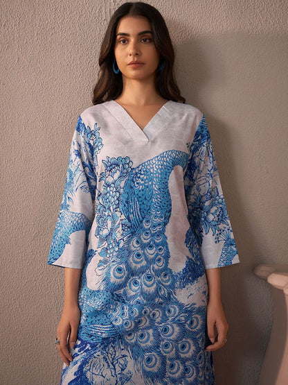 Floral Printed Straight Kurta With Trouser