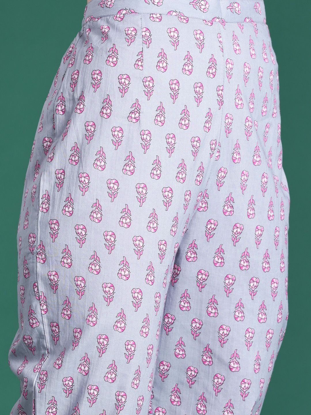 Dhiyona IE Floral Printed Pure Cotton Kurta with Trousers & Dupatta