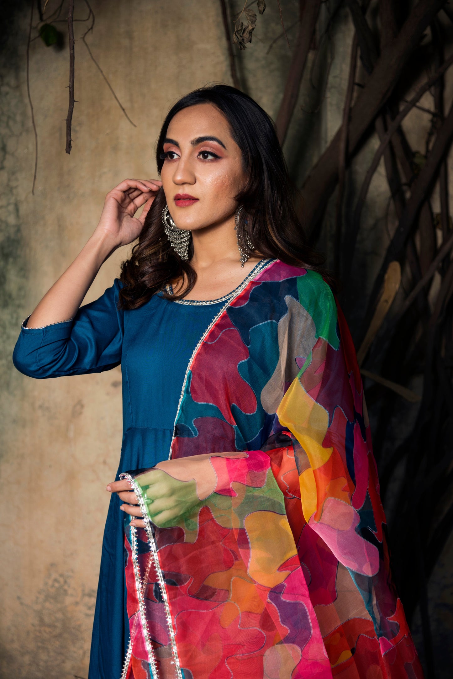 Lily Blue Rayon Anarkali