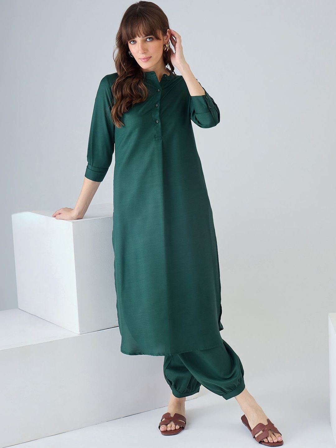 Women Regular Pure Cotton Kurta with Patiala