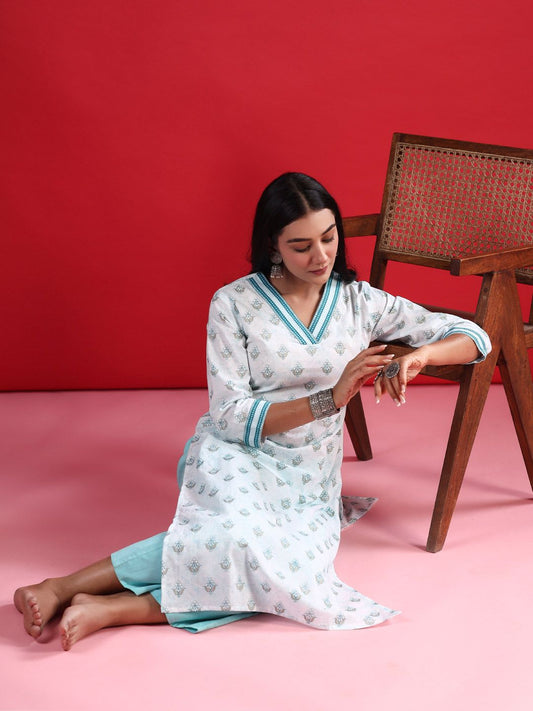 Dhiyona IE Women Ethnic Motifs Printed Floral Kurta