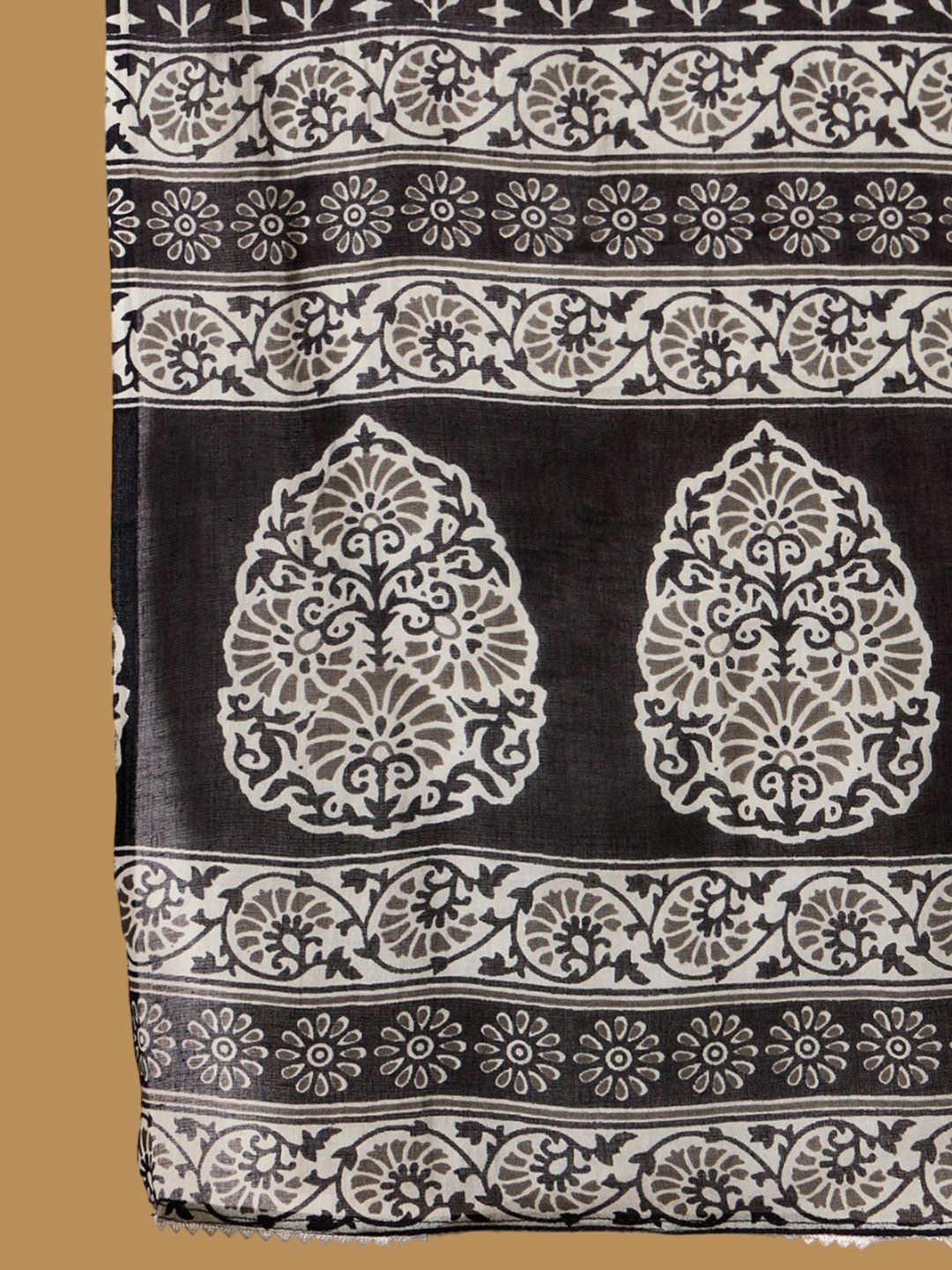 Dhiyona IE Floral Printed Mirror Work Pure Cotton Kurta with Palazzos & With Dupatta