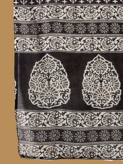 Dhiyona IE Floral Printed Mirror Work Pure Cotton Kurta with Palazzos & With Dupatta