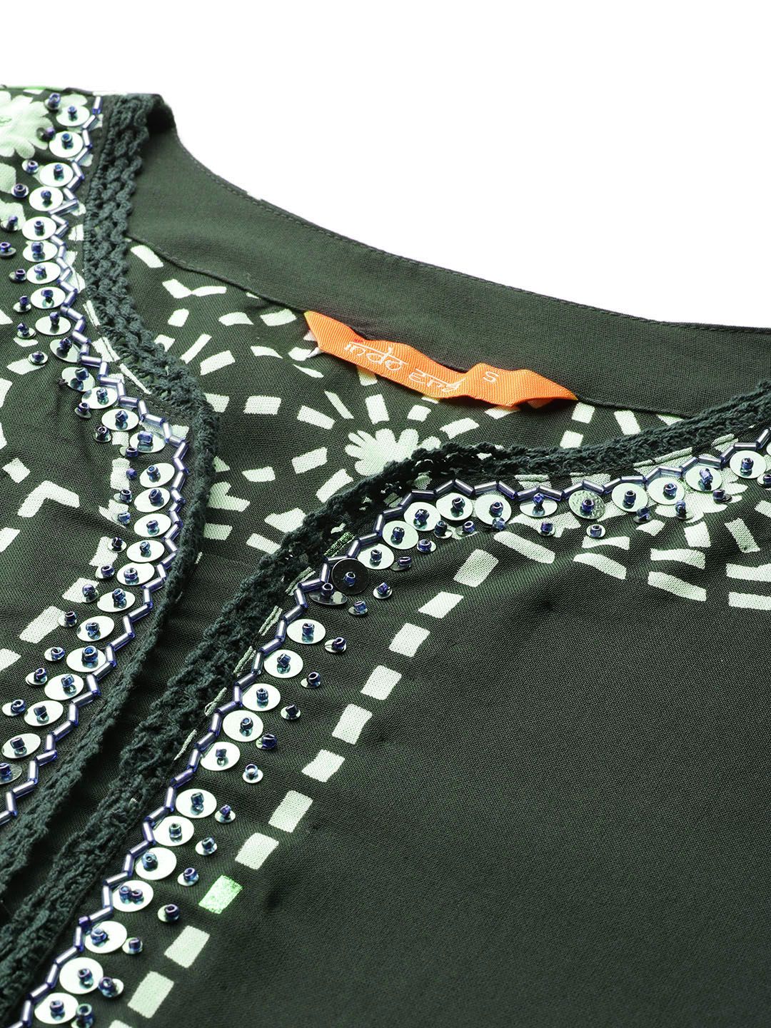 Dhiyona IE Printed Beads & Stones Kurta with Trousers