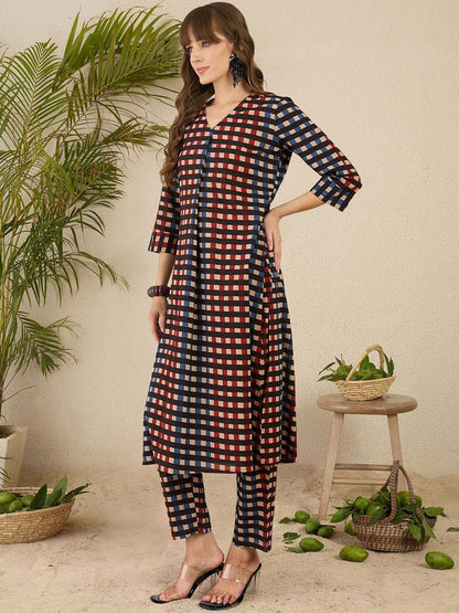 Dhiyona IE Printed Pure Cotton Kurta & Trouser Co-Ords