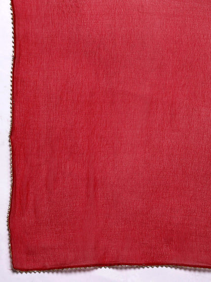 Dhiyona VA Women's Leheriya Printed Regular Sequinned Kurta with Trousers & With Dupatta