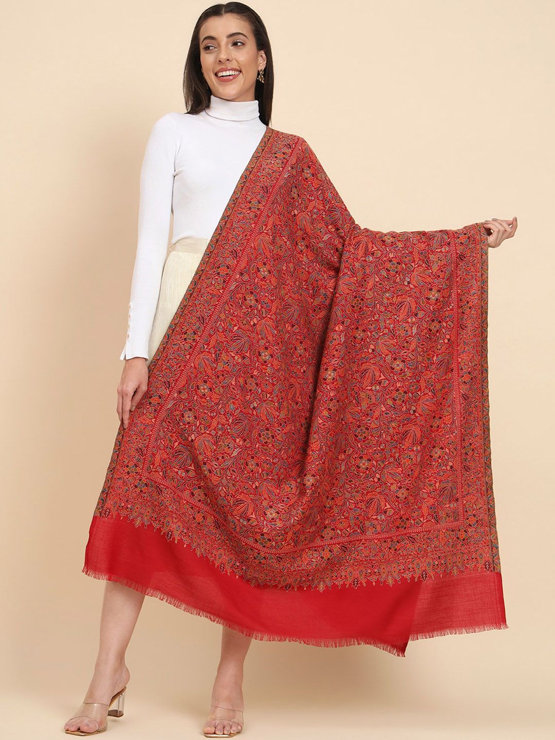 Dhiyona PA Women Kaani Woven Design Shawl