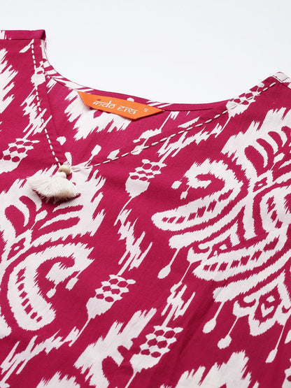 Women Ethnic Motifs Printed Pure Cotton Kurta with Trousers
