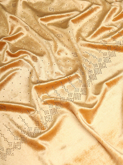Dhiyona PA Embellished Beads & Stones Velvet Shawl