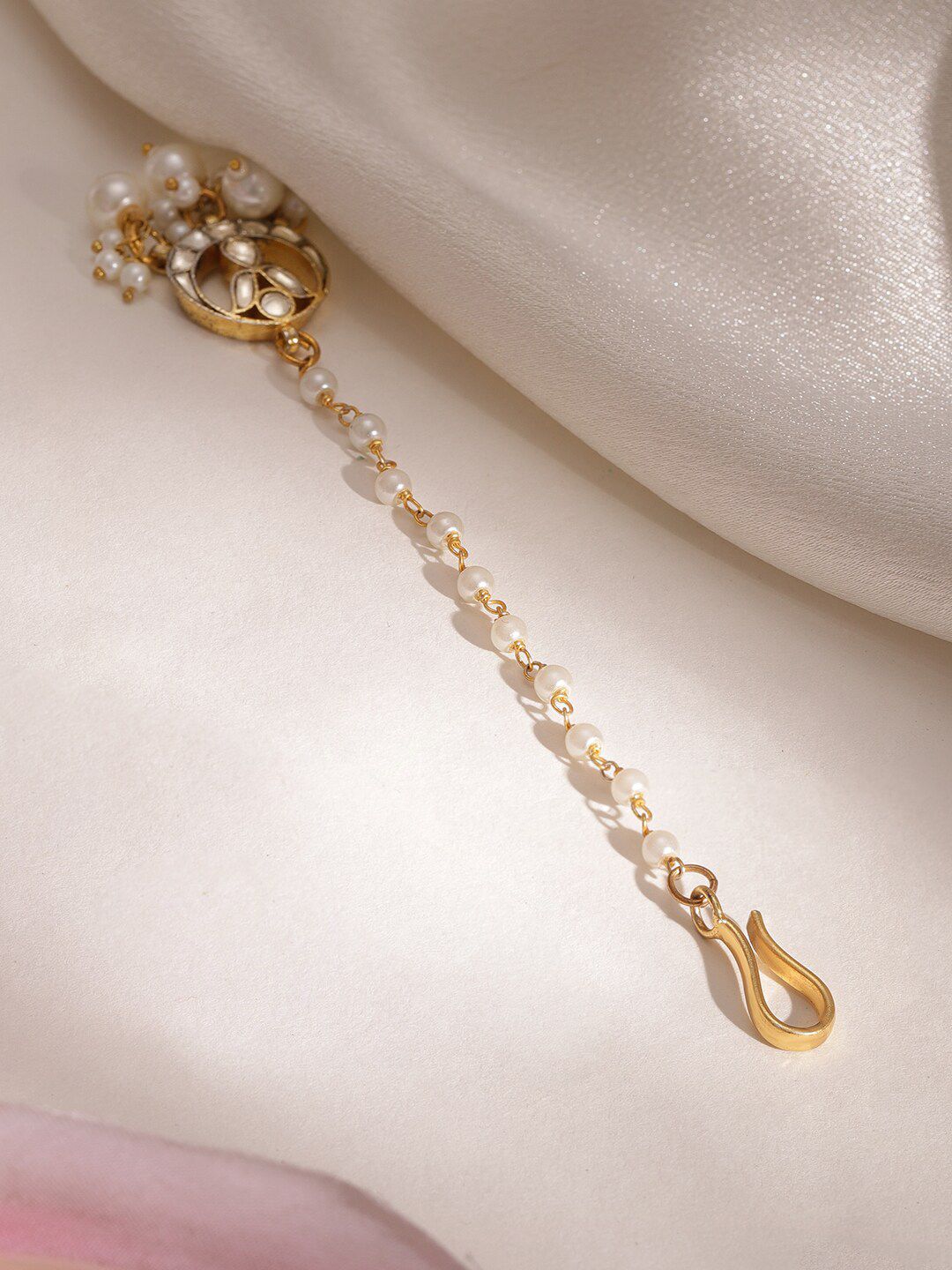 Dhiyona RJ Women's Gold-Plated Kundan Studded Maang Tikka Head Jewellery