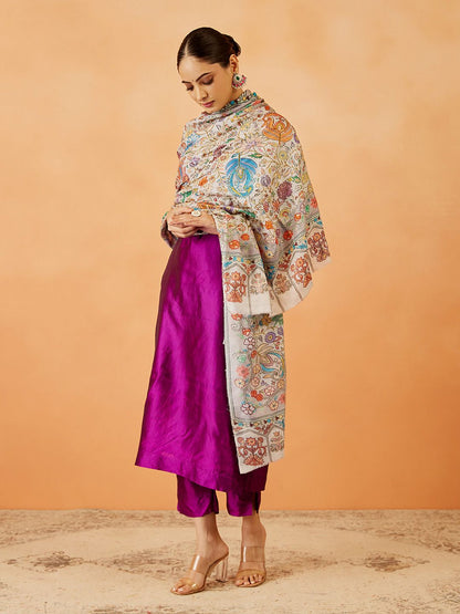Dhiyona PA Women Floral Embroidered Shawl
