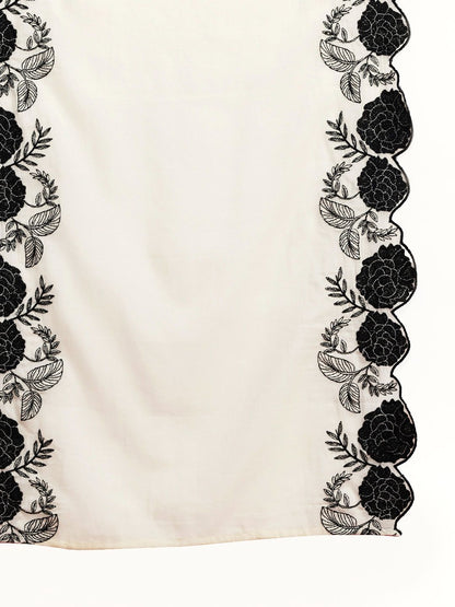 Ethnic Motifs Embroidered Thread Work Pure Cotton Kurta Set