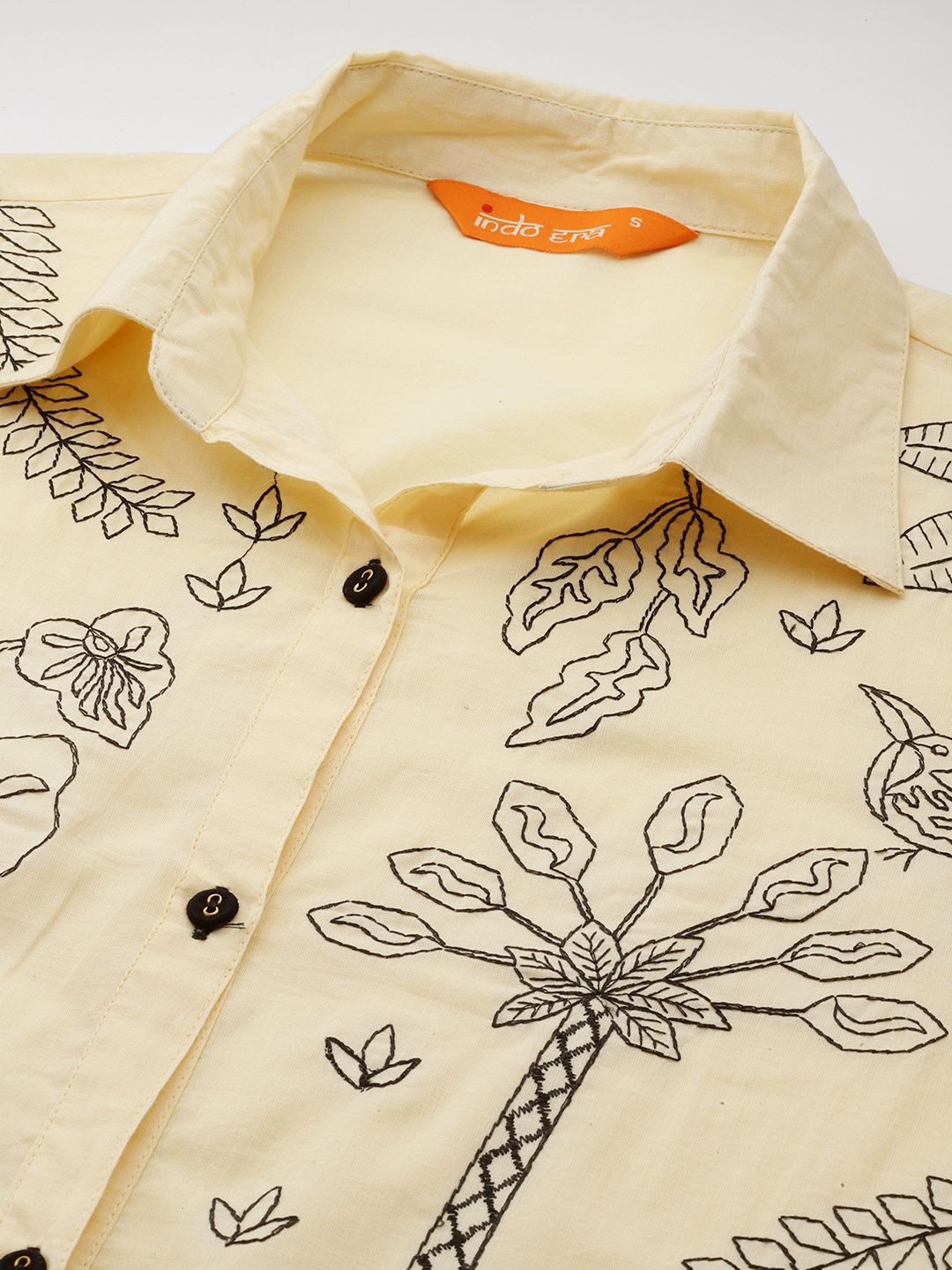 Ethnic Motifs Embroidered Thread Work Pure Cotton Kurta with Trousers