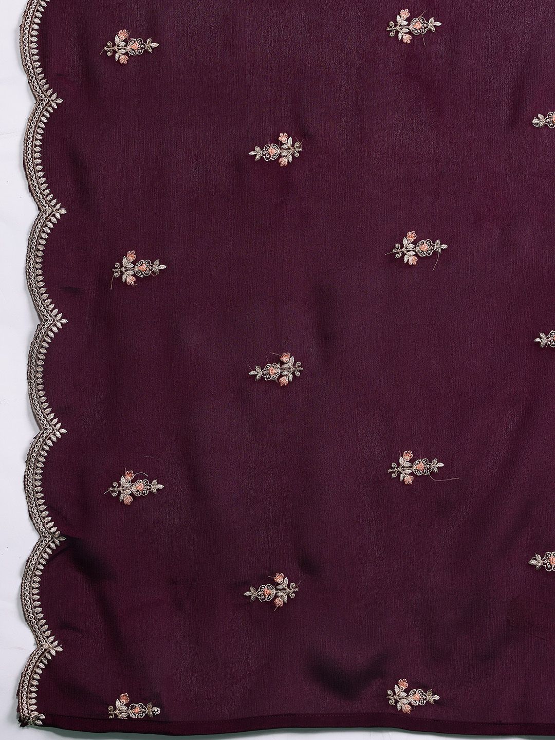 Dhiyona IE Ethnic Motifs Embroidered Regular Sequinned Kurta with Sharara & With Dupatta