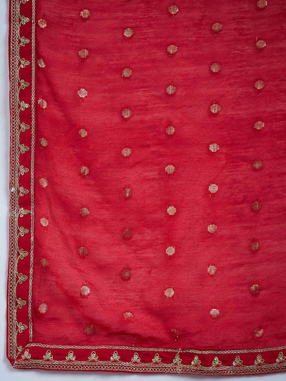 Dhiyona IE Floral Embroidered Regular Kurta With Trousers & Dupatta