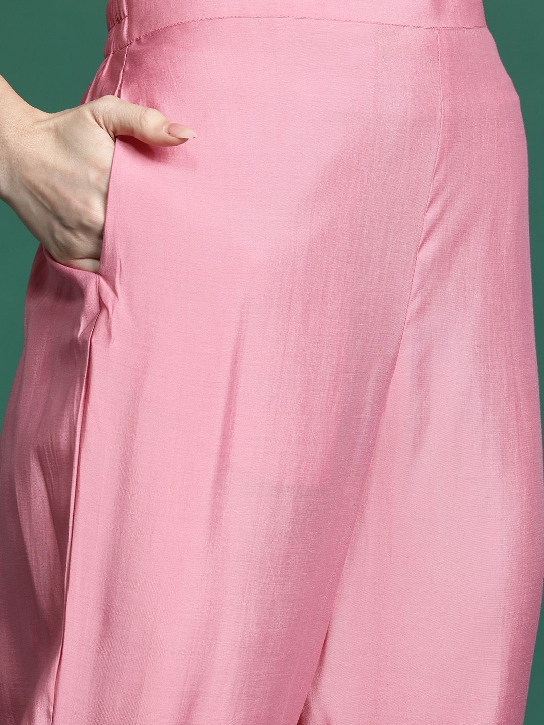 Floral Embroidered Kurta with Trousers & Dupatta