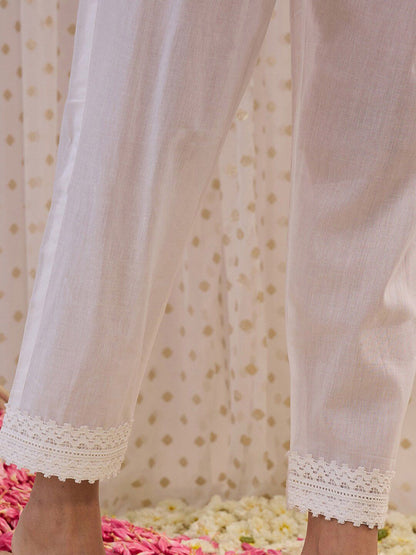 Dhiyona IE Ethnic Motifs Printed Straight Pure Cotton Kurta