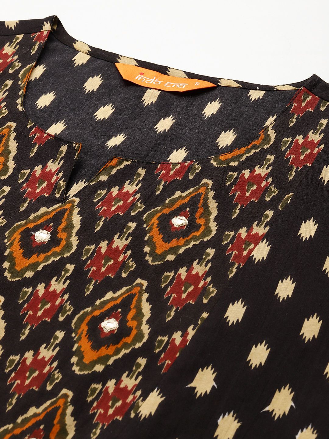 Dhiyona IE Printed Pleated Pure Cotton Kurta with Trousers