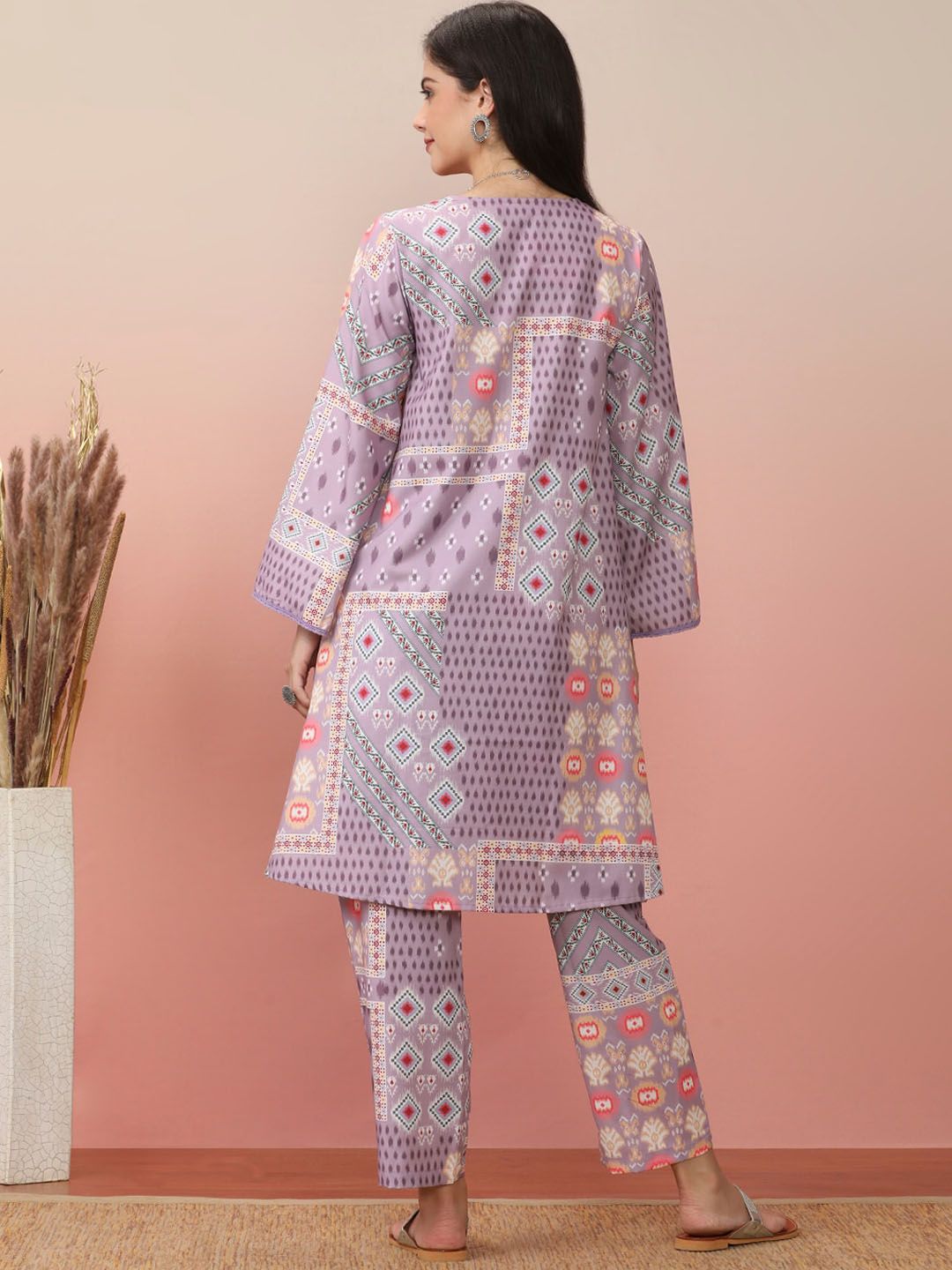 Dhiyona VA Women'sEthnic Motifs Printed Kurta With Trouser