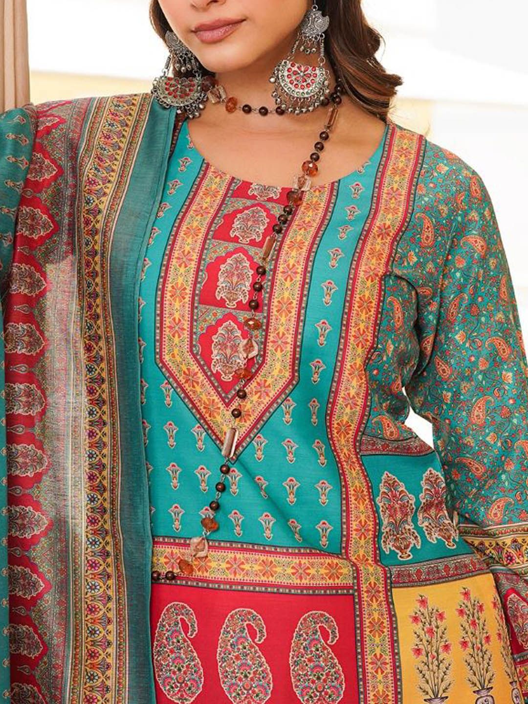 Dhiyona KL Women Ethnic Motifs Printed Kurta with Trousers & With Dupatta