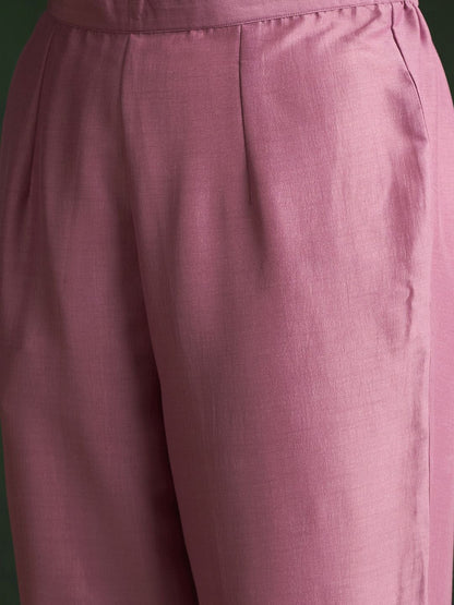 Ethnic Motifs Embroidered Thread Work Kurta With Trousers & Dupatta