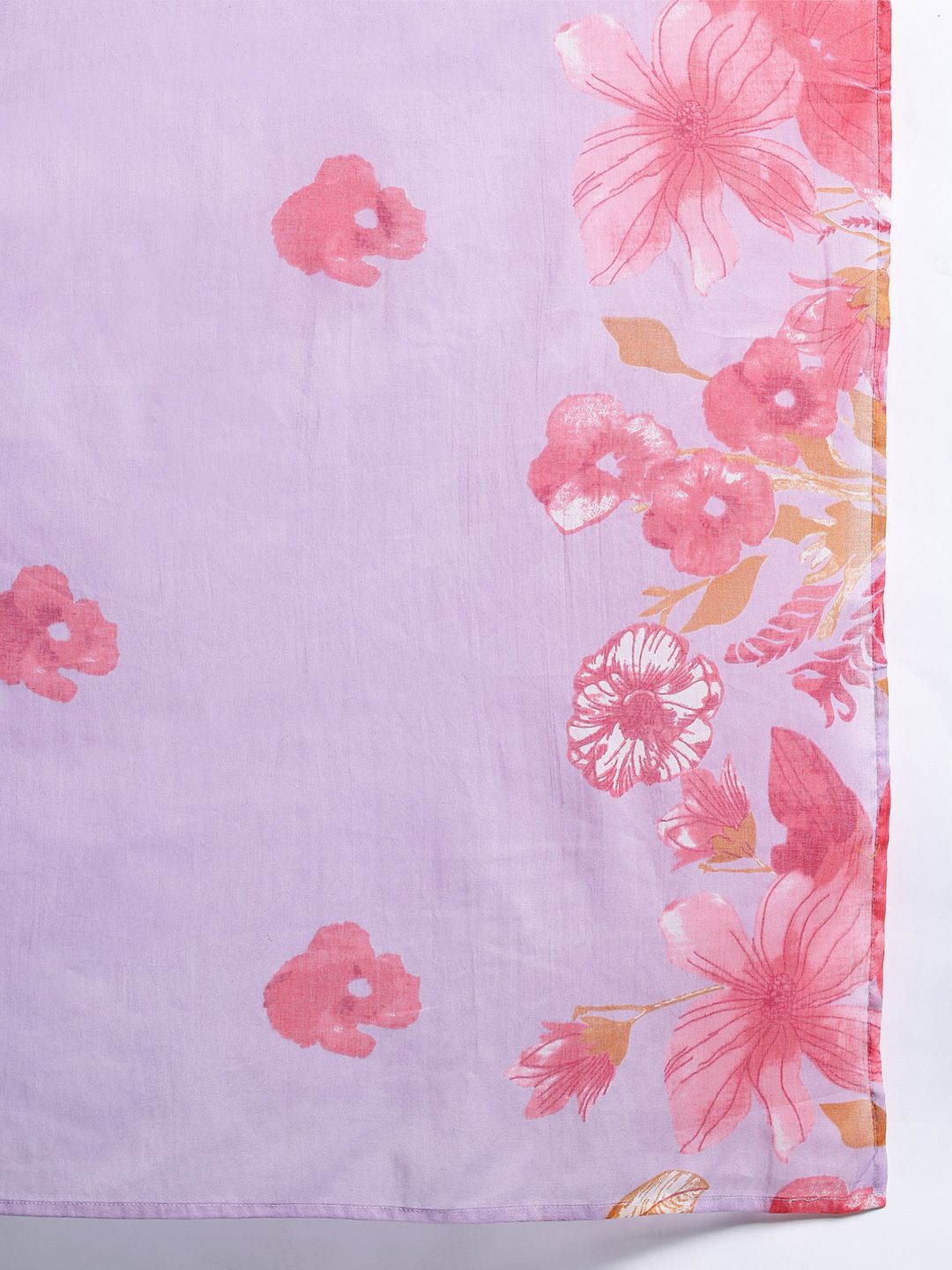 Floral Printed Regular Pure Cotton Kurta with Trousers & Dupatta