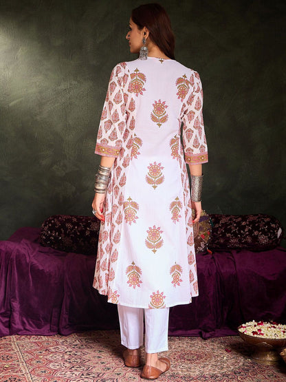 Dhiyona IE Printed A-Line Kurta Set