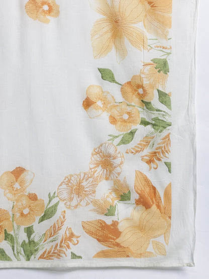 Floral Printed Empire Pure Cotton Kurta with Trousers & Dupatta